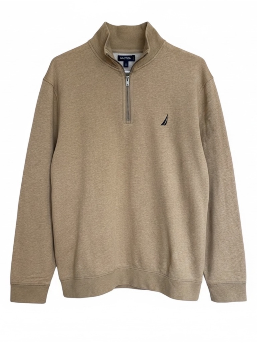 Nautica Men’s Quarter Zip Pullover New With Tags Size XXL Beige / Ecru